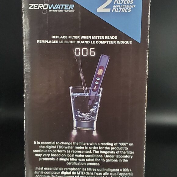 Zero water replacement filters 2 pack - Picture 4 of 4